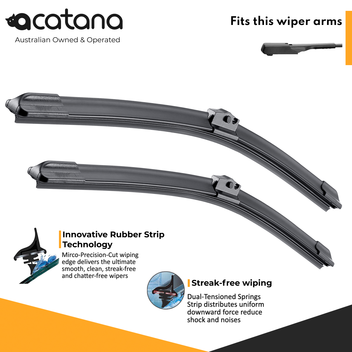 Windscreen Wiper Blades for Mercedes Benz B-Class W246 Facelift 2015 - 2018, (KIT of 2pcs) 1 Aurus Auto Windscreen Wiper Blades for Mercedes Benz B-Class W246 Facelift 2015 - 2018, (KIT of 2pcs)