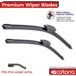 Premium Wiper Blades Set fit Volvo V70 Mk 2 2000 - 2004, Front Pair