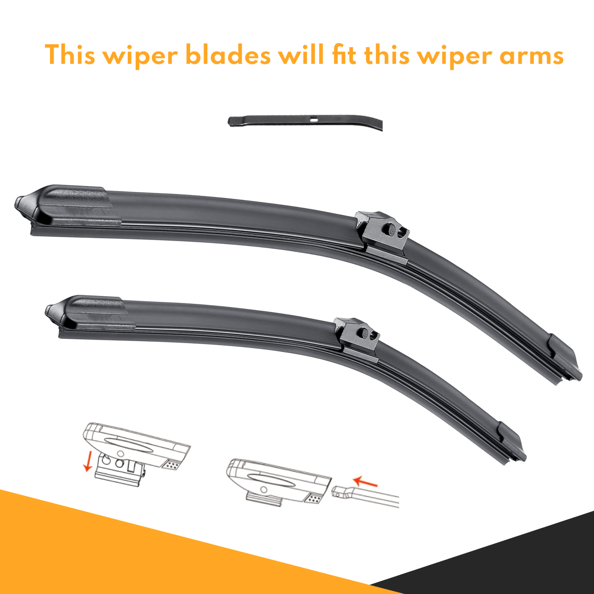 Windscreen Wiper Blades for MINI Clubman R55 Facelift 2013 - 2014, (KIT of 2pcs) 4 Aurus Auto Windscreen Wiper Blades for MINI Clubman R55 Facelift 2013 - 2014, (KIT of 2pcs)