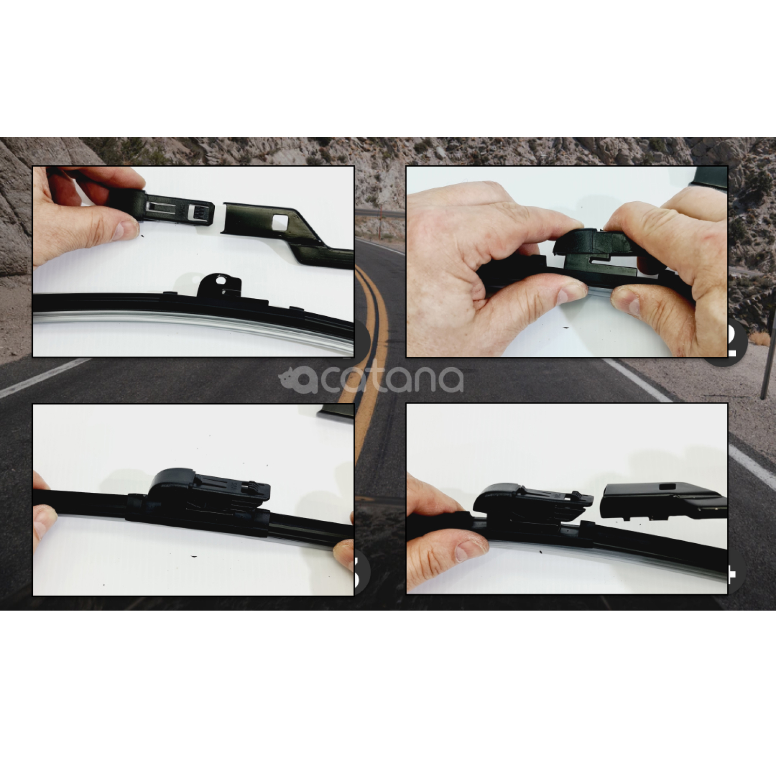 Aero Wiper Blades for Porsche 718 Cayman 982 2016 - 2022, Pair Pack 6 Aurus Auto Aero Wiper Blades for Porsche 718 Cayman 982 2016 - 2022, Pair Pack