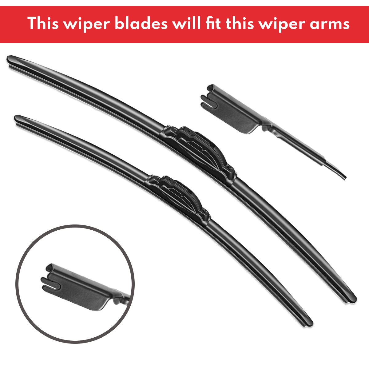 Replacement Wiper Blades for Land Rover Range Rover L460 2021 - 2025, Set of 2pcs 4 Aurus Auto Replacement Wiper Blades for Land Rover Range Rover L460 2021 - 2025, Set of 2pcs