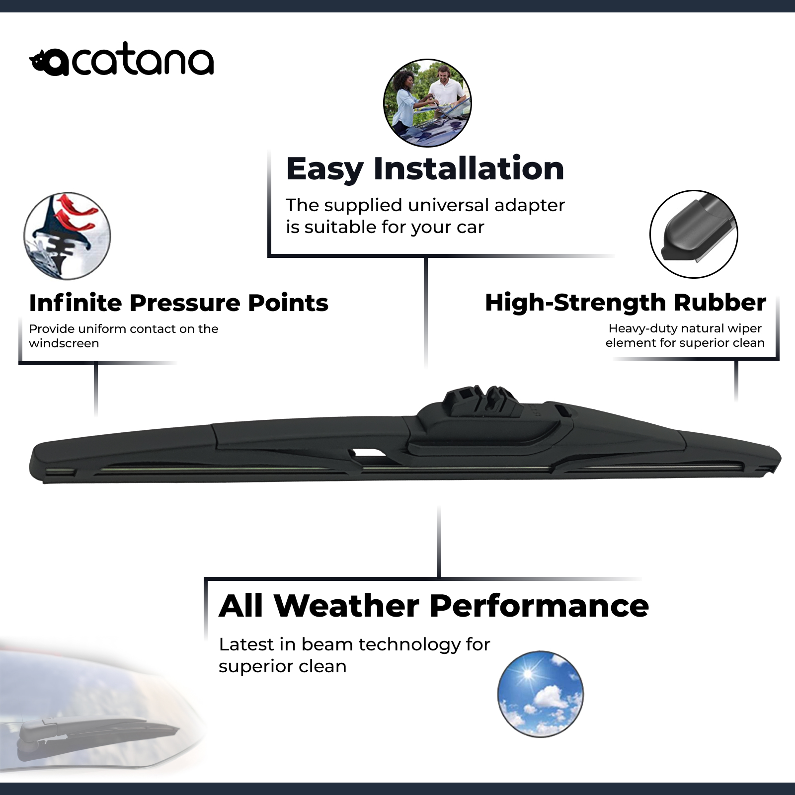 Rear Wiper Blade for BMW 1 Series F70 Hatch 2024 - 2025 2 Aurus Auto Rear Wiper Blade for BMW 1 Series F70 Hatch 2024 - 2025