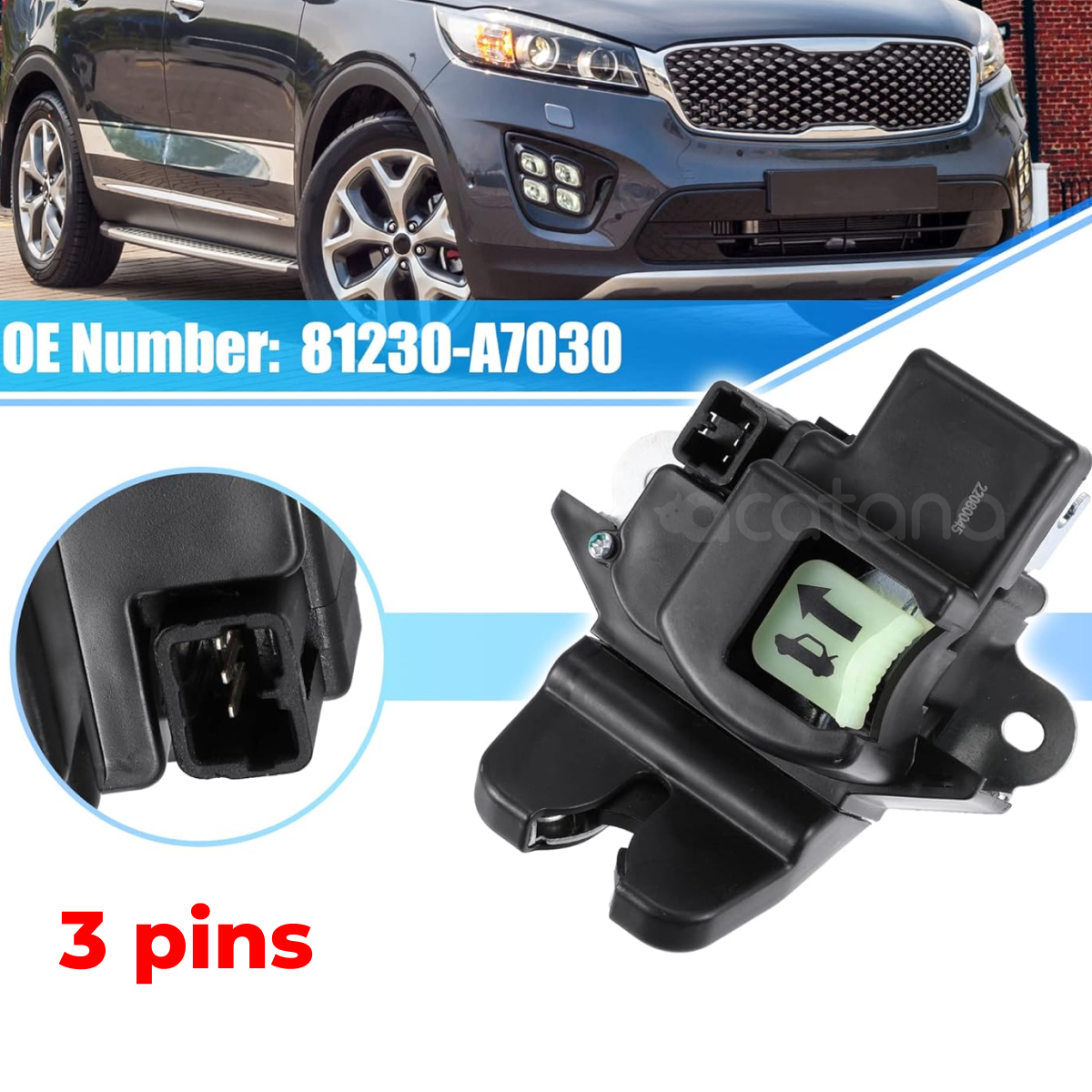 Tailgate Trunk Latch Lock Actuator for Kia Forte (81230-A7030, 81230A7030) 4 Aurus Auto Tailgate Trunk Latch Lock Actuator for Kia Forte (81230-A7030, 81230A7030)