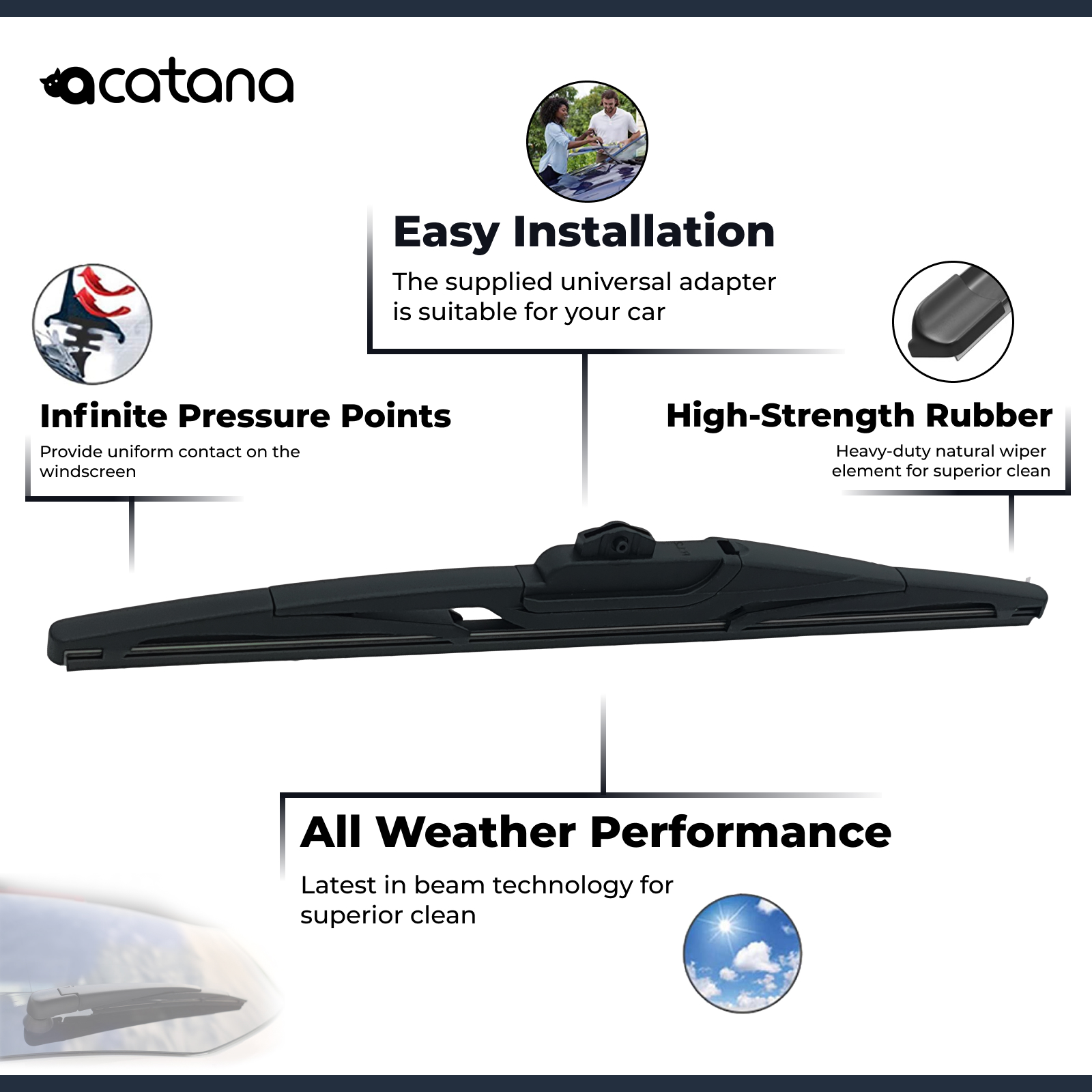Rear Wiper Blade for BMW X2 U10 2023 - 2024 2 Aurus Auto Rear Wiper Blade for BMW X2 U10 2023 - 2024