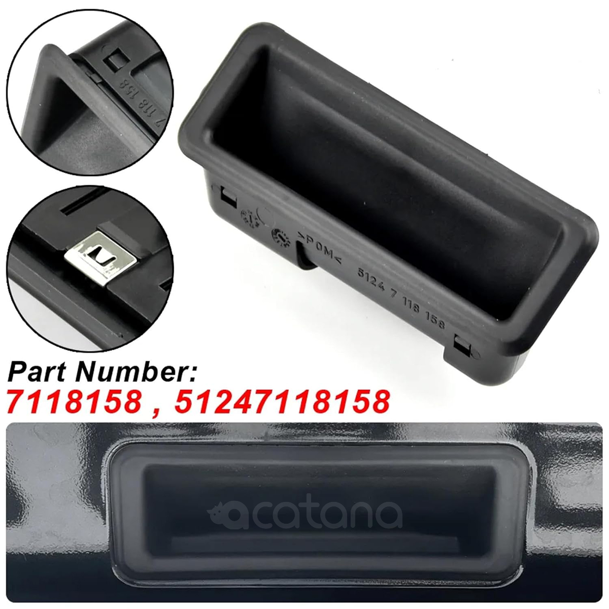 Tailgate Handle Release Switch for BMW E93 2007 - 2013 51247118158 11 Aurus Auto Tailgate Handle Release Switch for BMW E93 2007 - 2013 51247118158