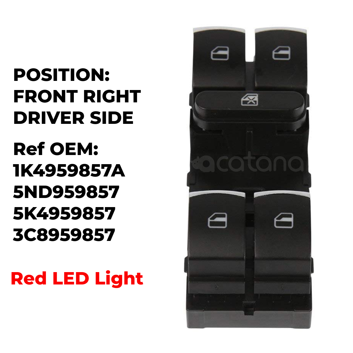 Master Power Window Switch for VW Touran 2003 - 2015 5ND959857 6 Aurus Auto Master Power Window Switch for VW Touran 2003 - 2015 5ND959857
