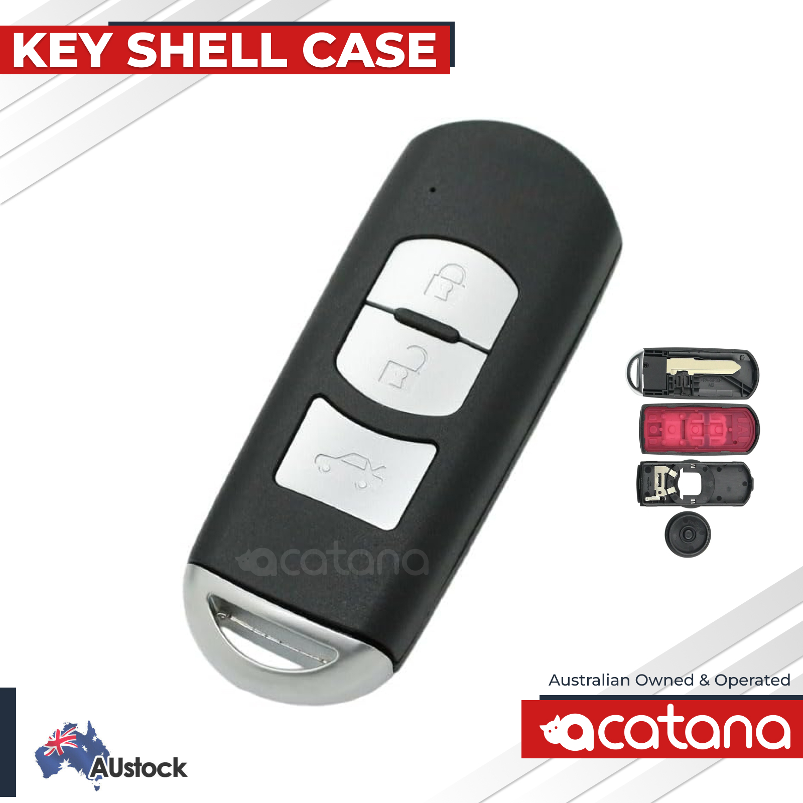 Remote Key Shell Case for Mazda MX-5 Miata 2010 - 2012 3 Buttons Uncut Blade 1 Aurus Auto Remote Key Shell Case for Mazda MX-5 Miata 2010 - 2012 3 Buttons Uncut Blade
