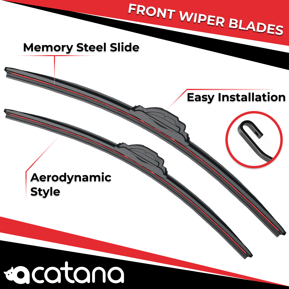 Replacement Wiper Blades for Nissan Silvia S14 1993 - 1999, Set of 2pcs 1 Aurus Auto Replacement Wiper Blades for Nissan Silvia S14 1993 - 1999, Set of 2pcs