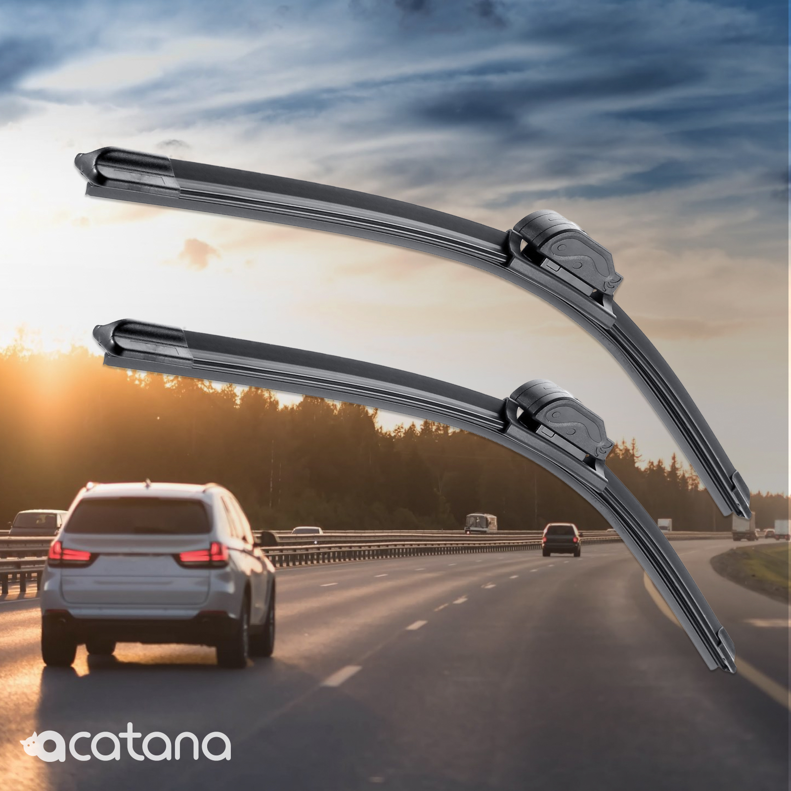 Aero Wiper Blades for Toyota Sienta P8 2003 - 2015 Front Pair 22" + 17", Pair Pack 4 Aurus Auto Aero Wiper Blades for Toyota Sienta P8 2003 - 2015 Front Pair 22" + 17", Pair Pack