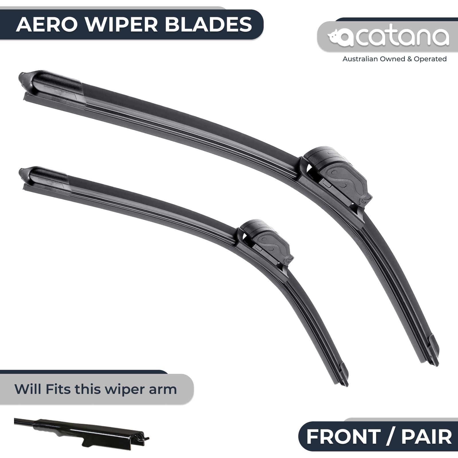 Aero Wiper Blades for Holden Statesman WM 2006 - 2010, Pair Pack 1 Aurus Auto Aero Wiper Blades for Holden Statesman WM 2006 - 2010, Pair Pack