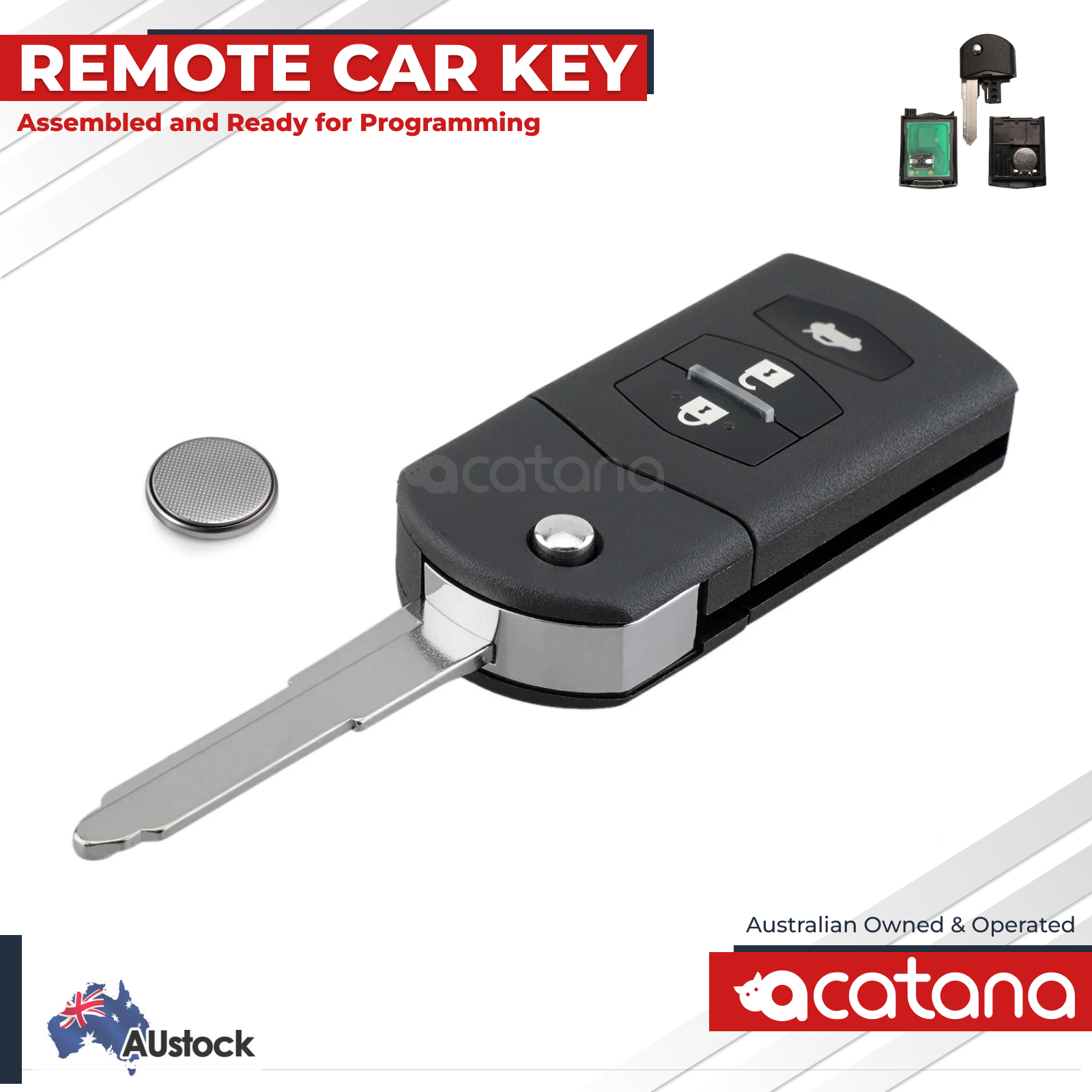 Remote Car Key Replacement for Mazda 3 2009 - 2015 1 Aurus Auto Remote Car Key Replacement for Mazda 3 2009 - 2015