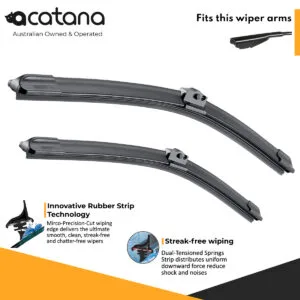 acatana Front Windscreen Wiper Blades for Holden Colorado RG 2012 2013 2014 2015 - 2020 Pair of 22" + 18" Replacement