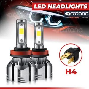 R11 Car LED Headlight Kit H4 HB2 9003 Globes White Brighter Conversion Bulbs Hight Low Beam 20000LM 100W