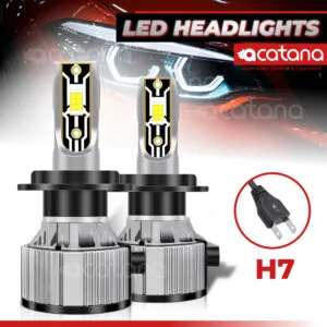 acatana S9 LED Headlight H7 Globes Kit Bulbs Hight Beam 12000LM Brighter White Head Light Сonversion for Сar Assembly Headlamp Replacement