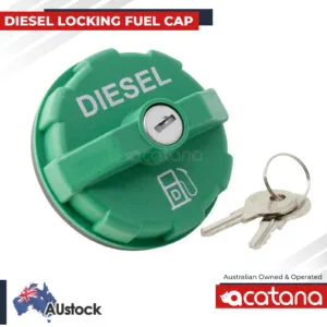 Diesel Locking Fuel Cap for Hilux Landcruiser Mazda BT50 Triton Ranger 2 Keys