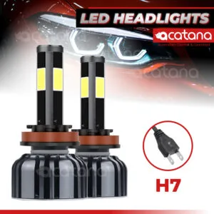 H7 LED Headlight Bulbs Kit - Replacement Car Globes (20000LM, 90W, 6500k White, CANbus)