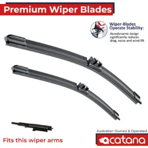Premium Wiper Blades Set fit Volkswagen Crafter 2007 - 2017, Front Pair